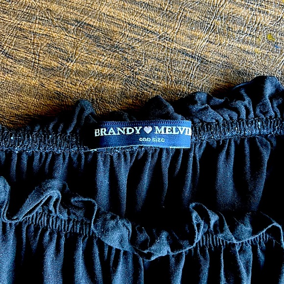 BRANDY MELVILLE TOP MAURA OFF SHOULDER BLACK - Picture 5 of 5
